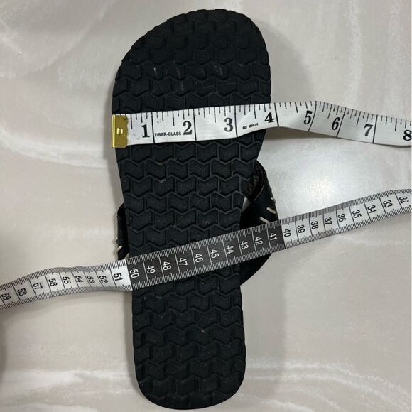 Flojos Black Leather Thong Flip Flop Casual Summer Women’s Size 7 - Picture 11 of 11